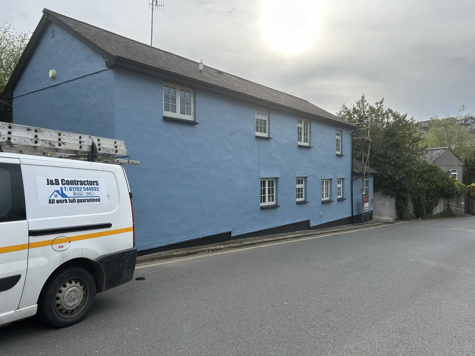 Exterior painting of a detached house in Cullompton