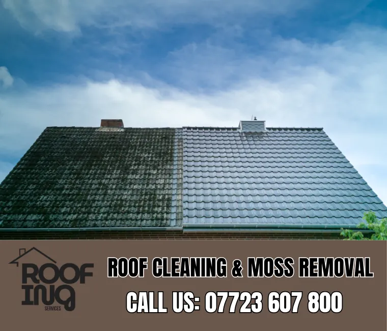Roof cleaning and moss removal in Cullompton