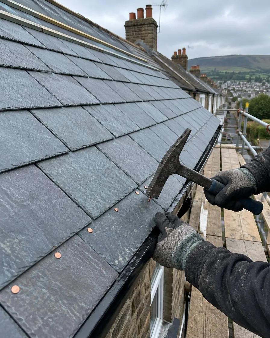 Slate roofing in Cullompton