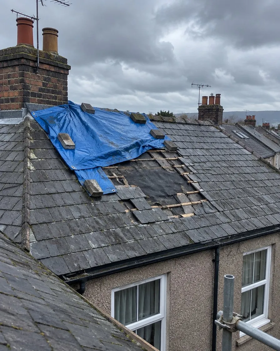 Storm damage and insurance work in Cullompton
